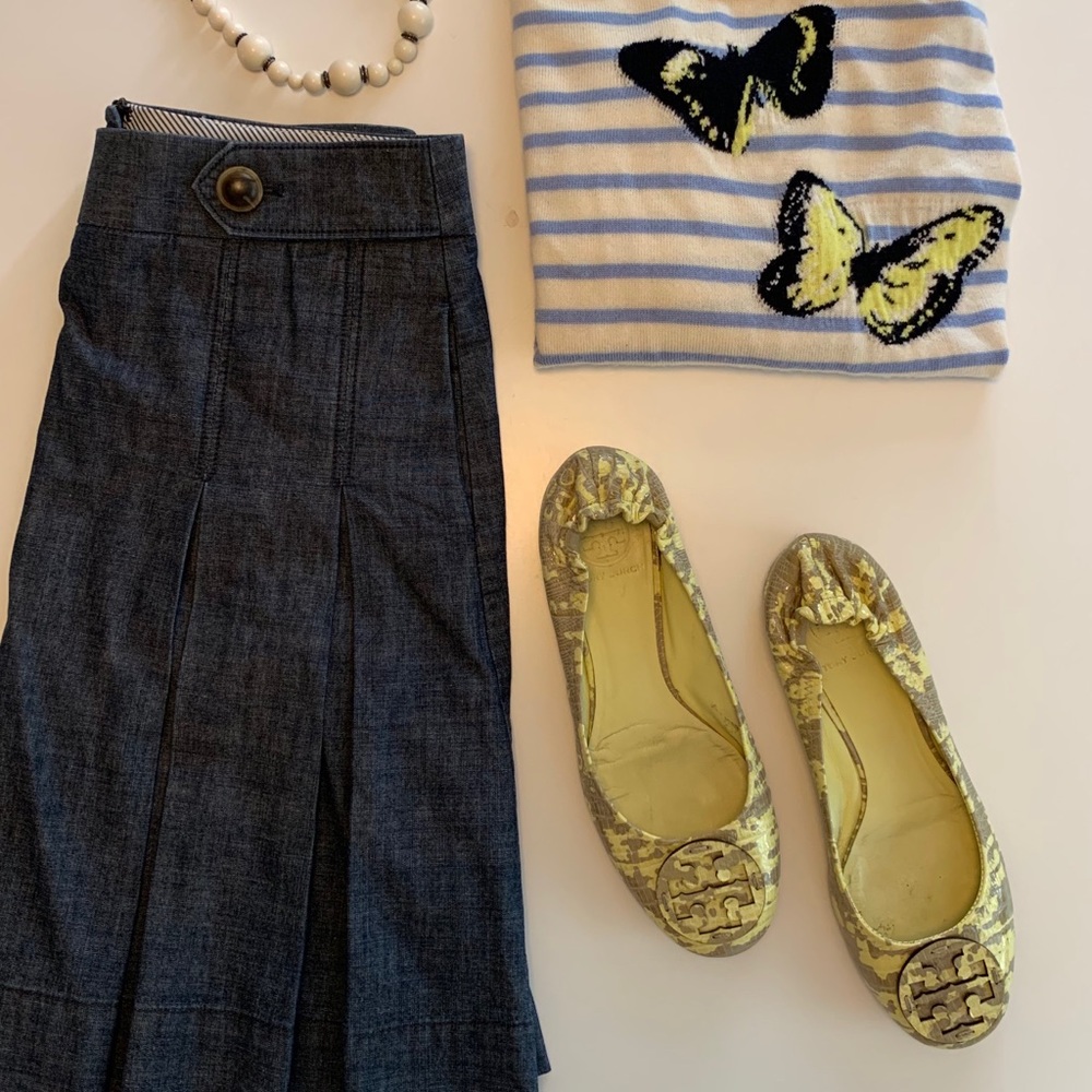 Tory Burch snakeskin ballet flats